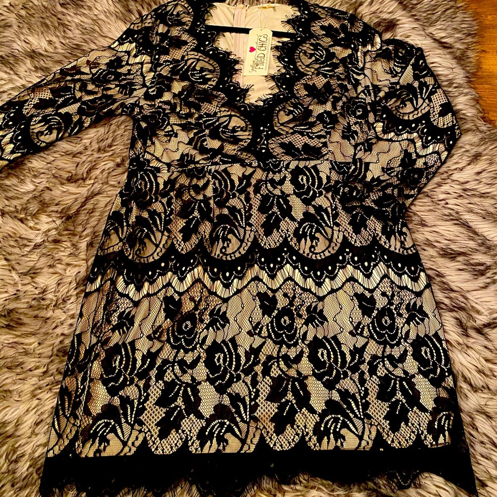 Southern Fried Chic Lace Mini Dress